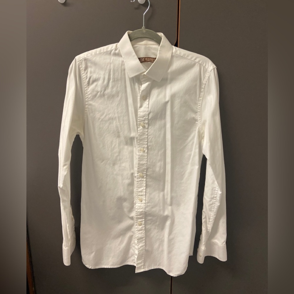 White Tailored Button Down Shirt for Men